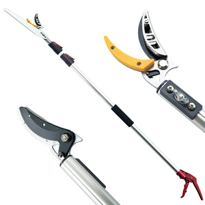FLORA GUARD 4.6-10ft Extendable Tree Pruner for Cutting up to 1" Diameter
